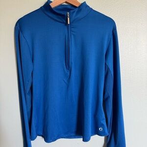 Blue Quarter-Zip sport Sweater